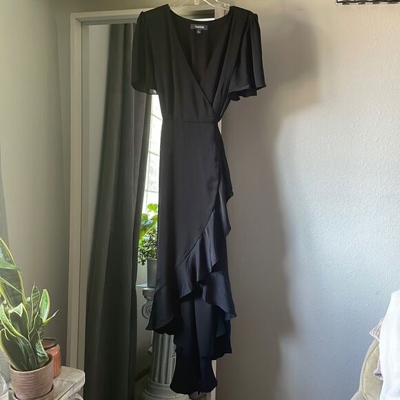 ModCloth Wonder Ruffle Hem Wrap Midi Dress - Picture 1 of 5